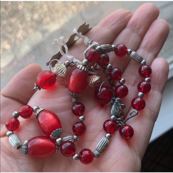 Beautiful 1950s Moonglow Necklace & Earring Set - Picture 2 of 8